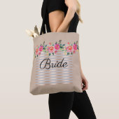Floral Bride canvas tas (Dichtbij)