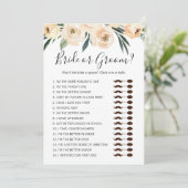 Floral Bride of Groom Bride de Uitnodiging van het (Staand voorkant)