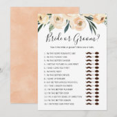 Floral Bride of Groom Bride de Uitnodiging van het (Voorkant / Achterkant)