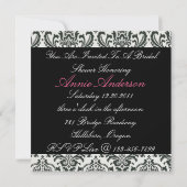 floral bride silhouet vrijgezellenfeest kaart (Achterkant)