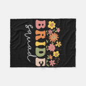 Floral Bride Squad Wildflower Wedding Bachelorette Fleece Deken (Voorkant (Horizontaal))