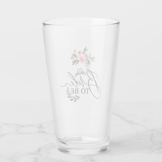 Floral Bride te worden Glas (Achterkant)