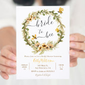 Floral Bride to Bee Bridal Shower Invitation Kaart
