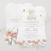 Floral Bride to Bee Vrijgezellenfeest nodigt uit Kaart (Voorkant / Achterkant)