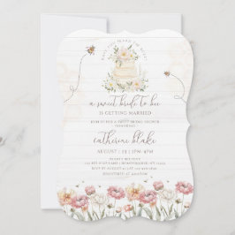 Floral Bride to Bee Vrijgezellenfeest nodigt uit Kaart