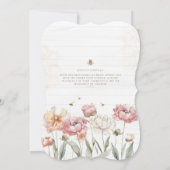 Floral Bride to Bee Vrijgezellenfeest nodigt uit Kaart (Achterkant)