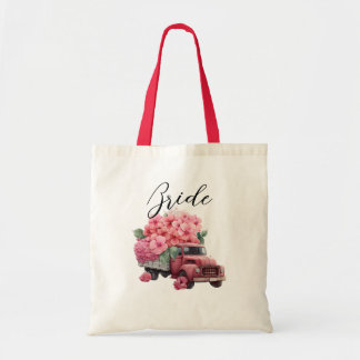 Floral Bride Truck Tote Bag