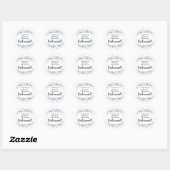 Floral Bridesmaid Ronde Sticker (Vel)