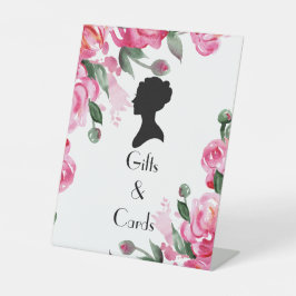 FLORAL BRIDGERTON VRIJGEZELLENFEEST RECLAMEBORD MET VOETSTUK