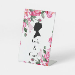 FLORAL BRIDGERTON VRIJGEZELLENFEEST RECLAMEBORD MET VOETSTUK