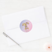 Floral brief T Ronde Sticker (Envelop)