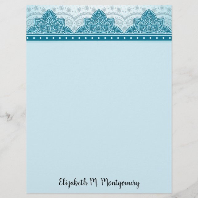 Floral Briefhoofd (Voorkant)