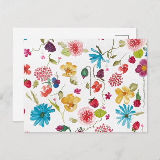Floral briefkaart (Voorkant / Achterkant)