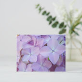 Floral briefkaarten Lavender Paars Hydrangea Flowe (Staand voorkant)