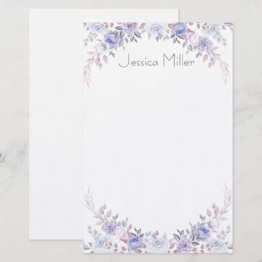 Floral Briefpapier (Voorkant / Achterkant)