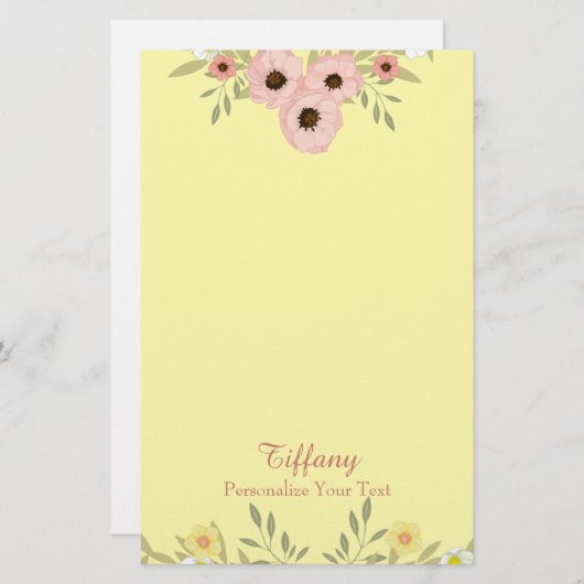  Floral Briefpapier (Voorkant / Achterkant)