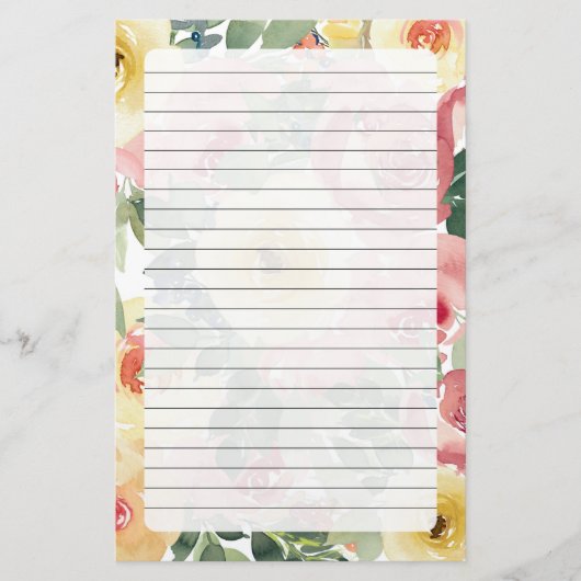 Floral Briefpapier (Voorkant)
