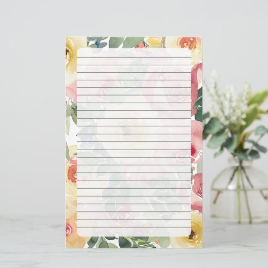Floral Briefpapier (Staand voorkant)