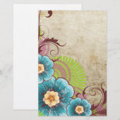 Floral Briefpapier (Voorkant / Achterkant)