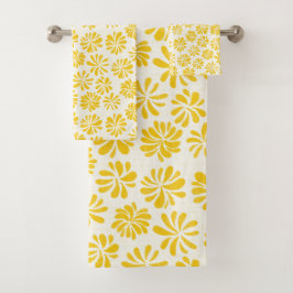 Floral Bright Bath Towel Set Bad Handdoek