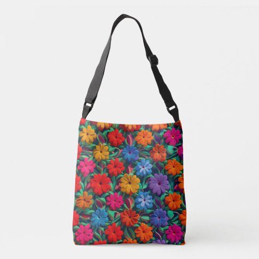 Floral Bright Kleurrijke Lente Tas/Crossbody Tas (Achterkant)