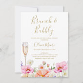 Floral Bright Spring Bridal Brunch Vrijgezellenfee Kaart (Voorkant)