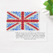 Floral British Flag Memorial Funeral Prayer Kaart (Bureau)
