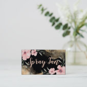  Floral Bronze Ink Mobile Spray Tan Visitekaartje (Staand voorkant)
