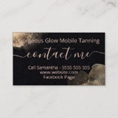  Floral Bronze Ink Mobile Spray Tan Visitekaartje (Achterkant)