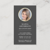  Floral Bronze Key Real Estate Agent Foto Visitekaartje (Achterkant)