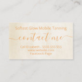 Floral Bronze Mobile Spray Tan Charming Visitekaartje (Achterkant)