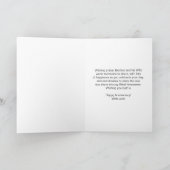 Floral Brother en vrouw, gepersonaliseerd Jubileum Kaart (Binnen)