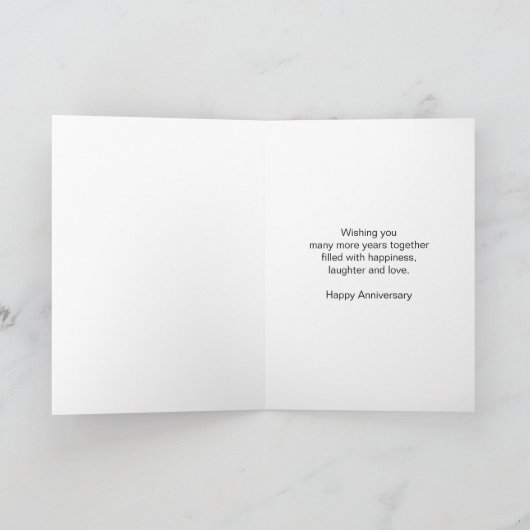 Floral Brother en vrouw, gepersonaliseerd Jubileum Kaart (Binnen)