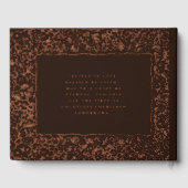 Floral Brown Folie bruiloft gastenboek foto Moody (Achterkant)