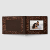 Floral Brown Folie bruiloft gastenboek foto Moody (Volledig)