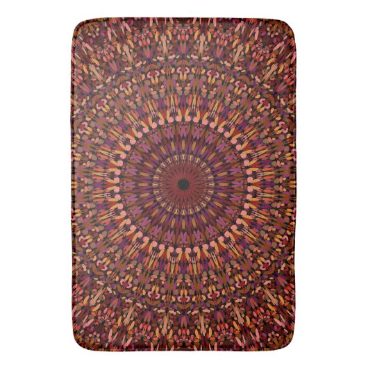 Floral Brown Mandala Design-48566 Badmat (Voorkant Verticaal)