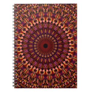 Floral Brown Mandala Design-48566 Notitieboek
