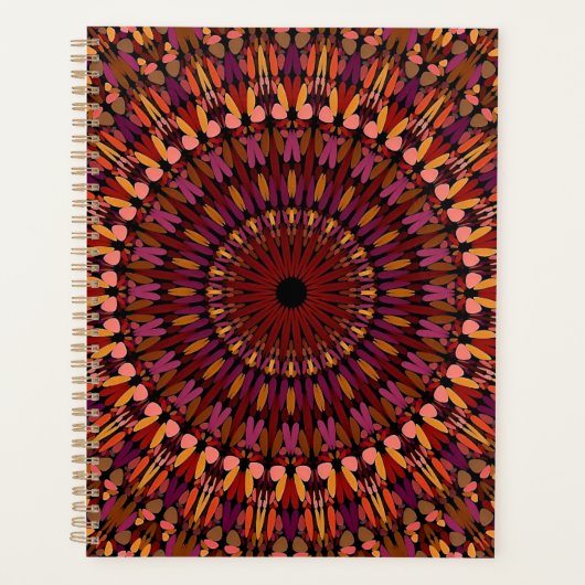 Floral Brown Mandala Design-48566 Planner (Voorkant)