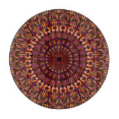 Floral Brown Mandala Design-48566 Snijplank (Voorkant)
