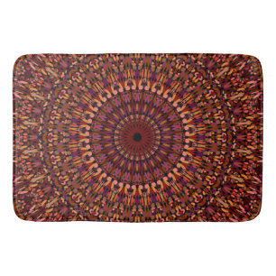 Floral Brown Mandala Design Badmat