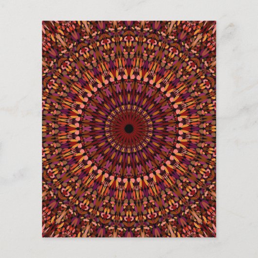 Floral Brown Mandala Design  Flyer (Achterkant)