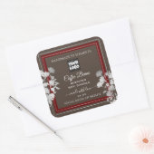 Floral Brown Product Packaging Labels met Logo (Envelop)
