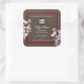 Floral Brown Product Packaging Labels met Logo (Tas)
