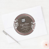 Floral Brown Product Packaging Labels met Logo (Envelop)