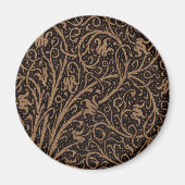  Floral Brown Swirls Magneet (Voorkant)