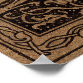  Floral Brown Swirls Poster (Hoek)