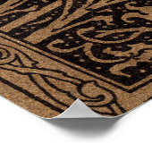 Floral Brown Swirls Poster (Hoek)