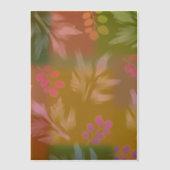 Floral Brown Vellum Uitnodigingen (Voorkant)