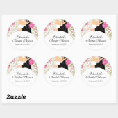 Floral bruid bruidegom Vrijgezellenfeest Sticker r (Vel)