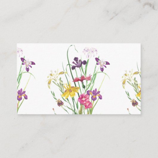 Floral bruids bruiloft douche recept aanvraag informatiekaartje (Achterkant)